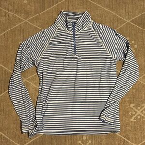 HOLD Crewcuts super soft 12-14 periwinkle striped quarter zip